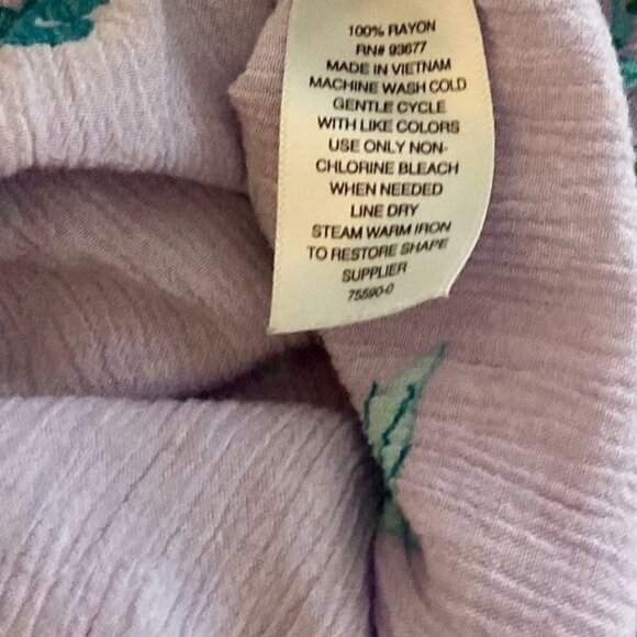 Ana Sleeveless High Low Purple Floral Top Small - Picture 6 of 6